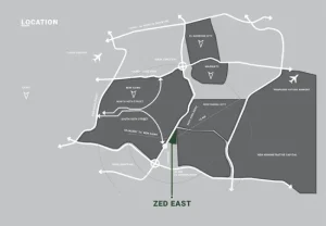 موقع كمبوند زيد ايست التجمع الخامس نجيب ساويرس