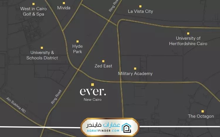 موقع كمبوند ايفر التجمع الخامس