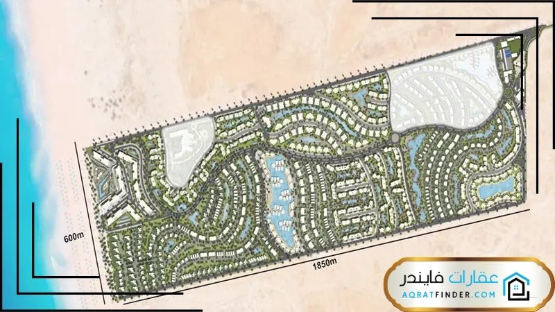 مساحة وتصميم مشروع جون سوديك الساحل الشمالي
