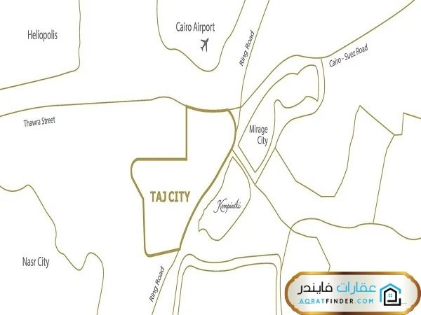 موقع كمبوند تاج سيتي القاهرة الجديدة