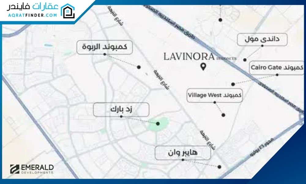 موقع كمبوند لافينورا الشيخ زايد