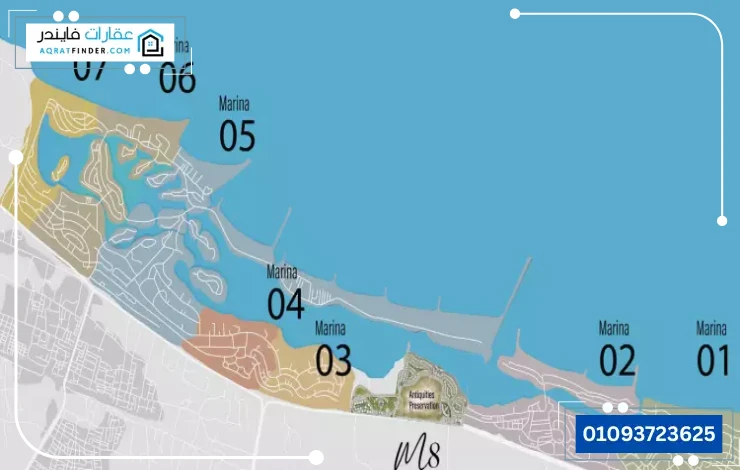 موقع مارينا 8 العلمين الجديدة 