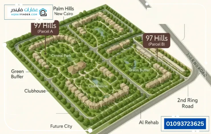 كمبوند 97 Hills بالم هيلز القاهرة الجديدة