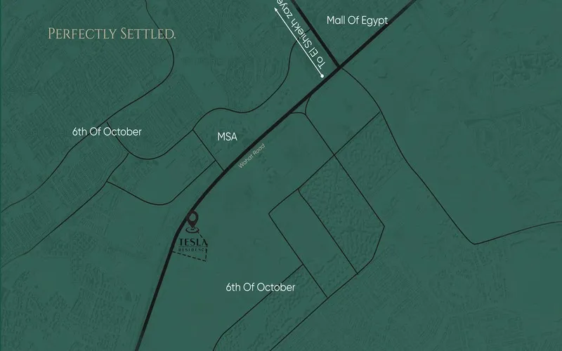 موقع كمبوند تسلا ريزيدنس 6 أكتوبر